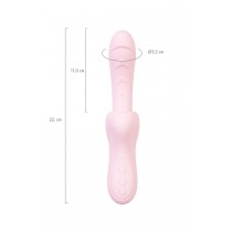 JOS Orali,Klitoral uyarıcılı vibratör silikon, pembe, 22 cm